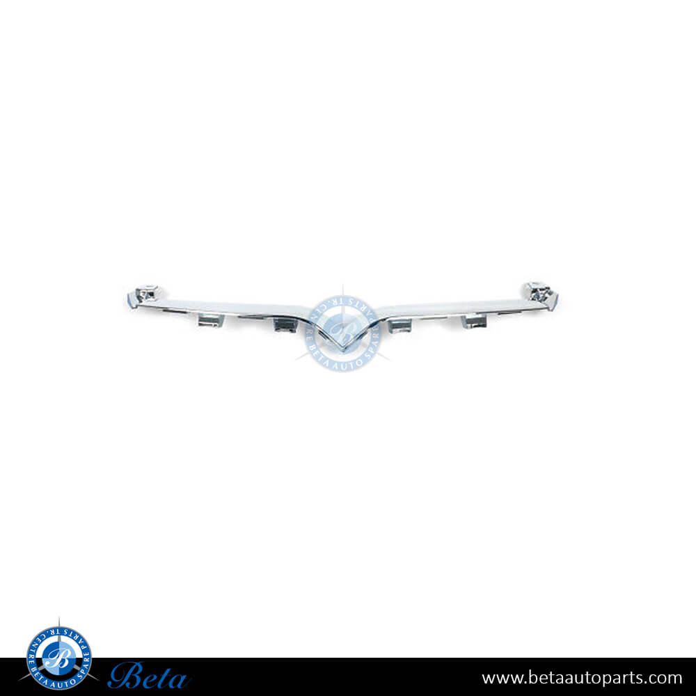 Front Bumper V Moulding Chrome color for Tesla Model S 2017-2021 models, Part Number 1065233-00-D Front Bumper V Moulding Chrome color for Tesla Model S 2017-2021 models, Part Number 1065233-00-D